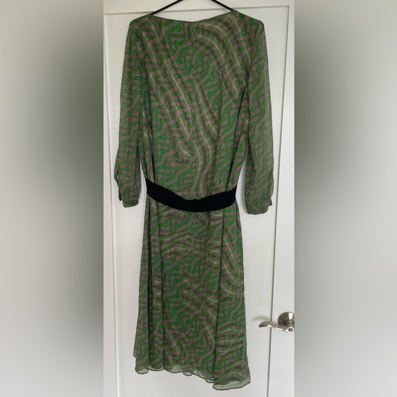 Alessandro Dell’Aqua Green Multicolour Pattern Printed Midi Dress - Picture 2 of 7